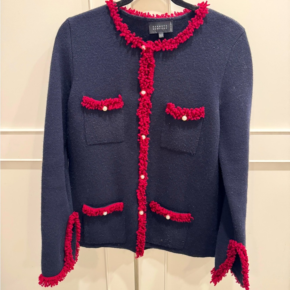 Barney’s New York Cashmere Cardigan Jacket L